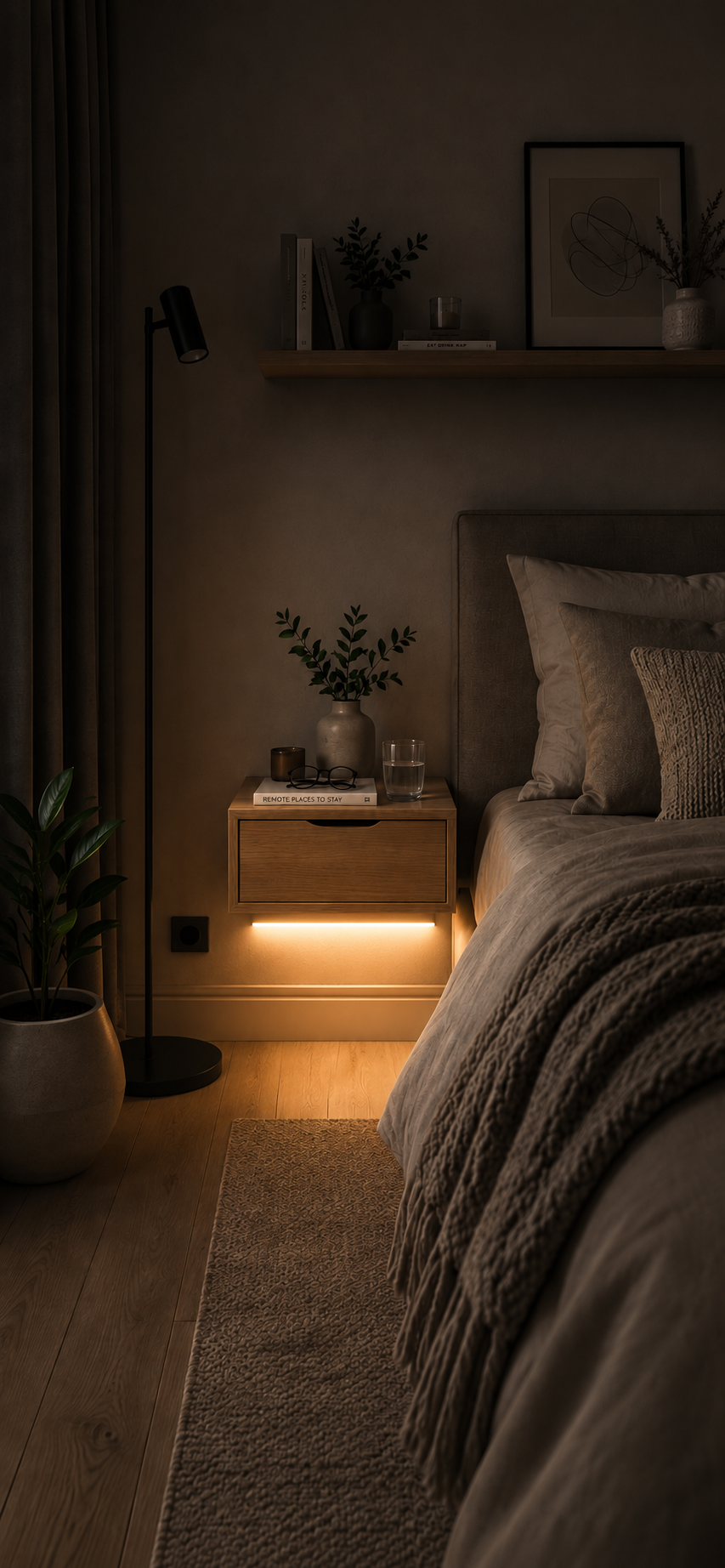 Después: dormitorio con Lúmina encendida